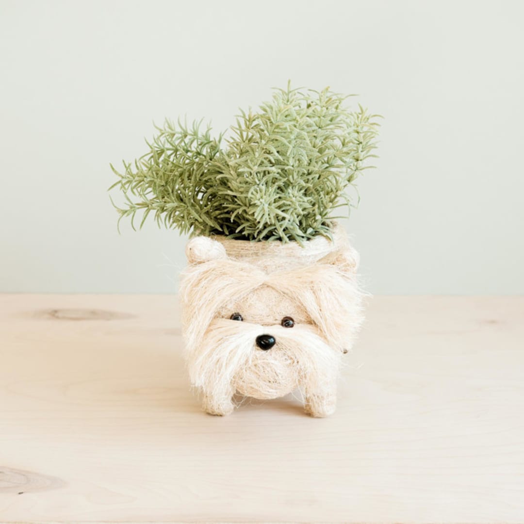 "Westie Planter" - Planters in white by LIKHA