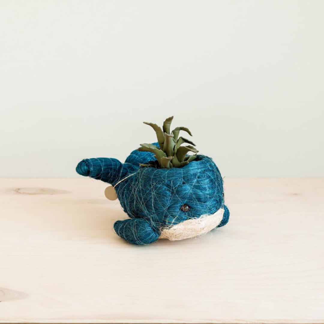 "Baby Whale Planter" - Planters in blue by LIKHA