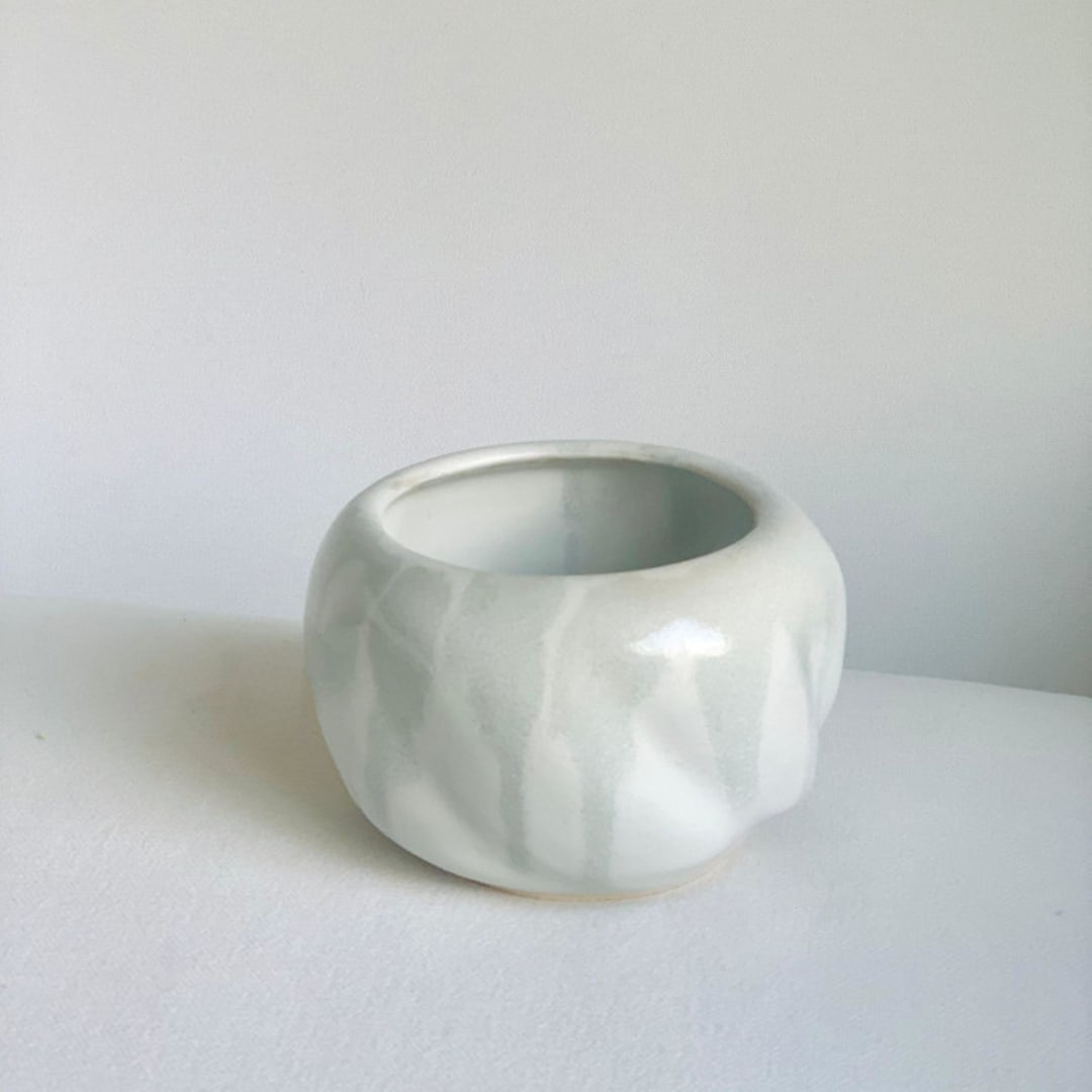 "Falling Water Spiral Planter" - Planters in white by Cloude Made