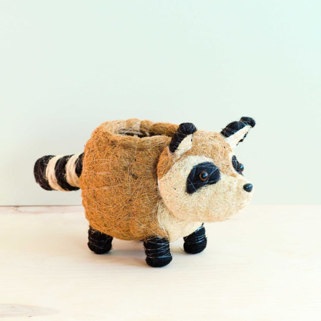 "Raccoon Planter" - Planters in brown by LIKHA