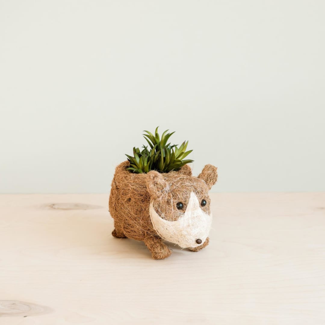 "Baby Corgi Planter" - Planters in brown by LIKHA