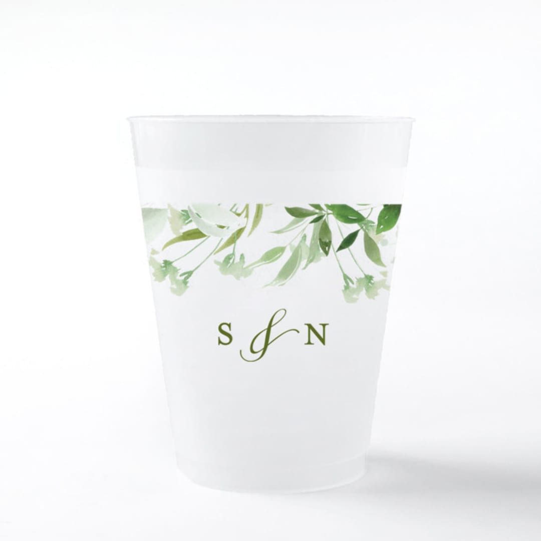 Verdure Frosted Plastic Cup, set of 50