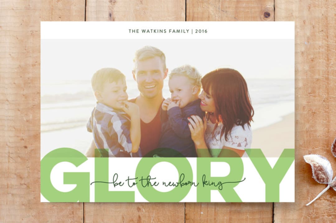 "Glory Be" - Stationery in Pistachio by Molly Wiggins - Front