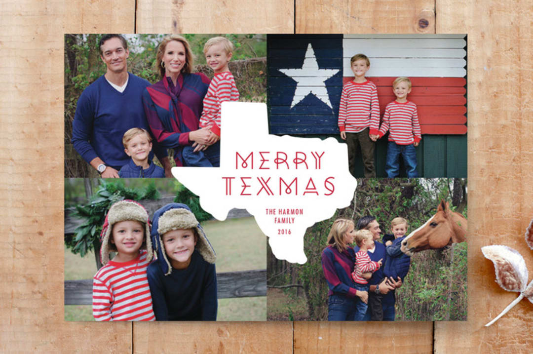 "Merry TEXmas" - Stationery in Carnation by Debb W - Front