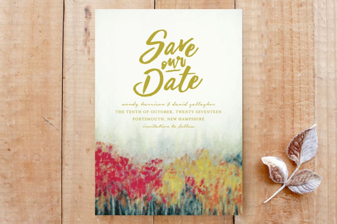 "Autumn Love" - Stationery in Golden by Shannon - Front
