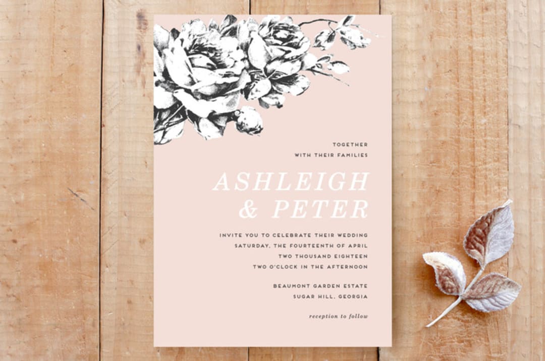 La Vie en Rose Invitation