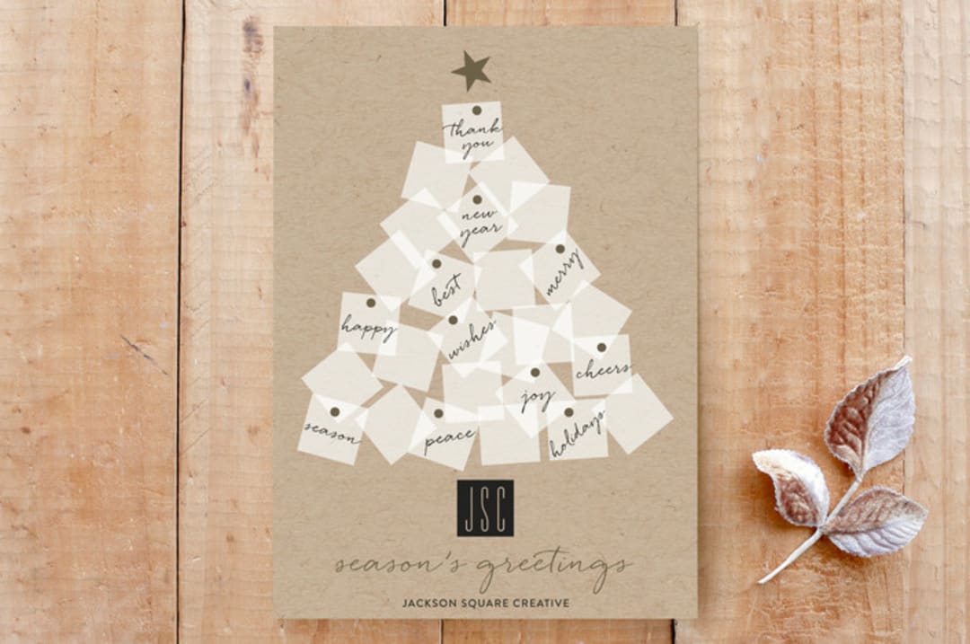 "Sticky Notes Tree" - Stationery in kraft by Roopali - Front