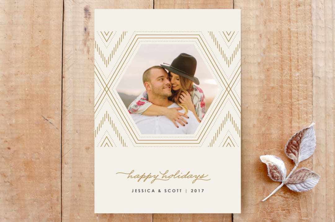 Hexagonal Frame Photo Card