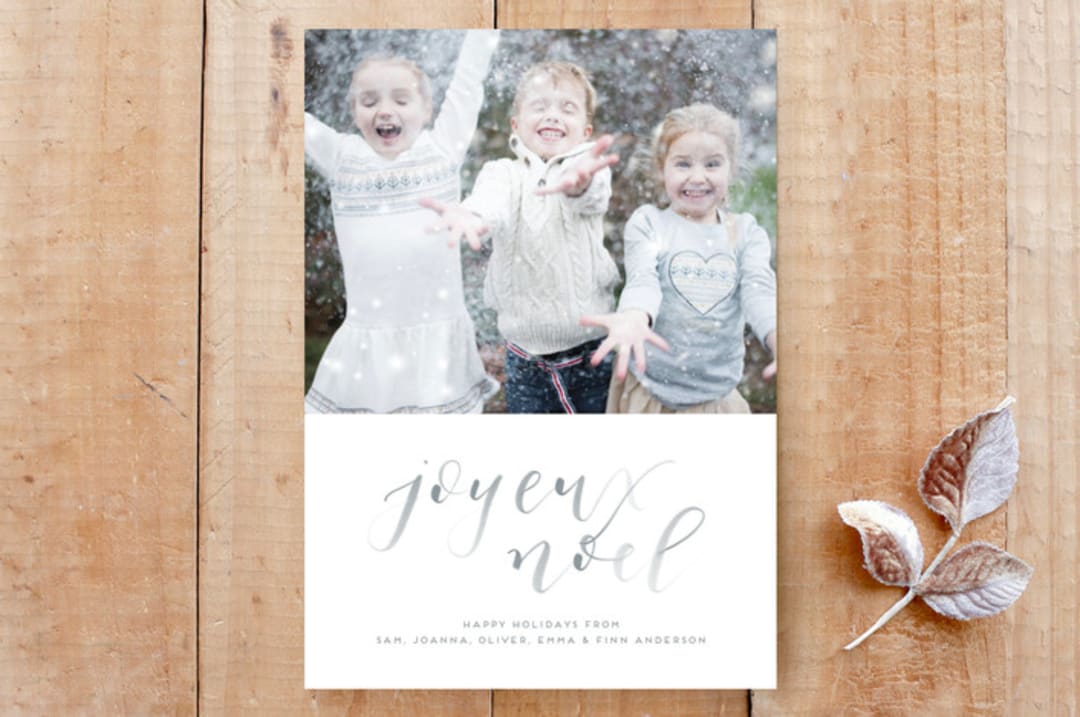 "A Most Joyeux Noel" - Stationery in Stone by Carolyn Kach - Front