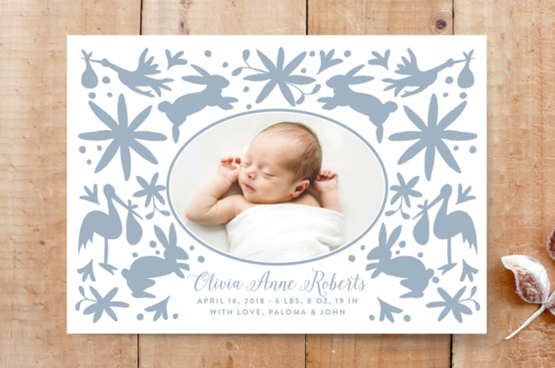 "Baby Otomi" - Stationery in Azul by Lagniappe Paper - Front