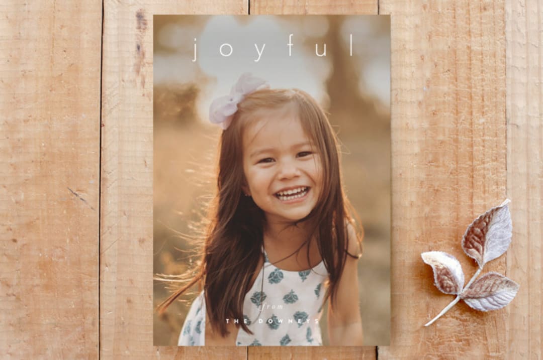 "simple joyful holiday card" - Stationery in icedream by Sara Hicks Malone - Front