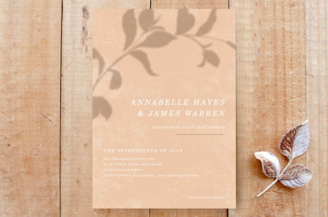Botanical Shadow Invitation