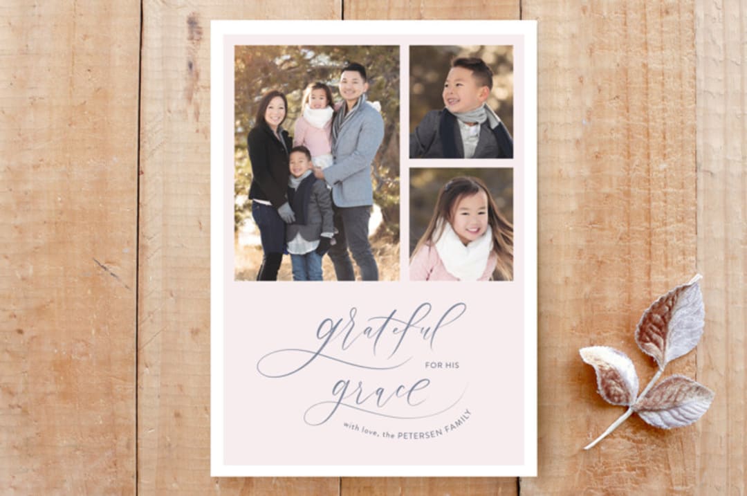 "Grateful Grace" - Stationery in Blush by Carolyn Kach - Front