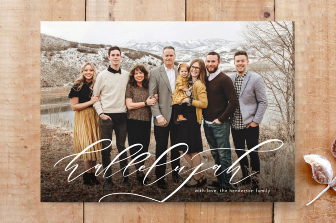 "Family Hallelujah" - Stationery in Snow by Carolyn Kach - Front