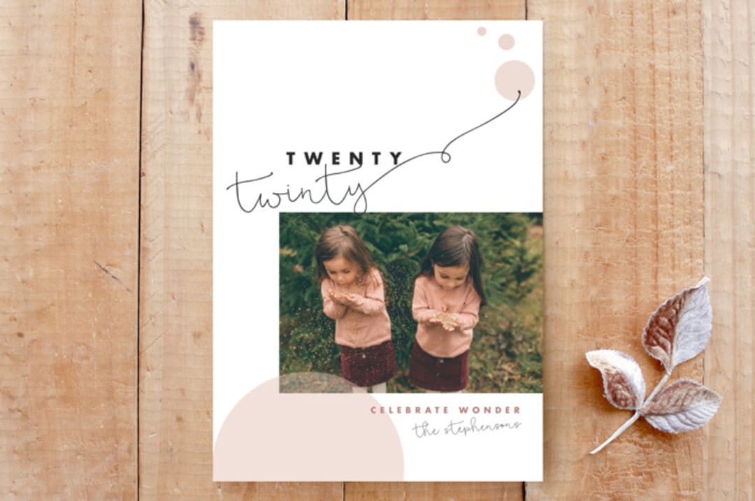"Twinty Twenty" - Stationery in Rose Quartz by Merian - Front