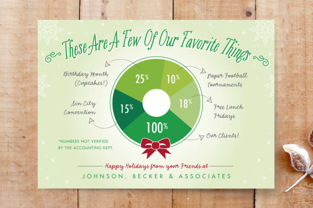 "Favorite Wreath" - Stationery in Evergreen by Beth Schneider - Front