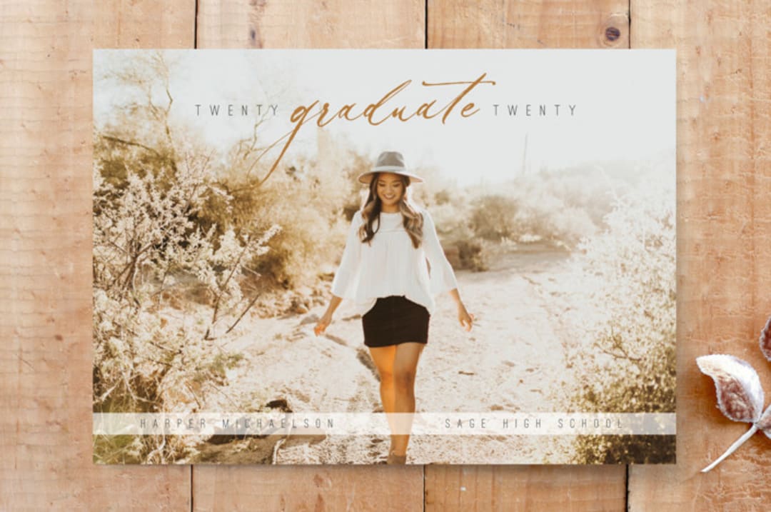 "Lifestyle Graduate" - Stationery in Rust by Brittany Braithwaite - Front
