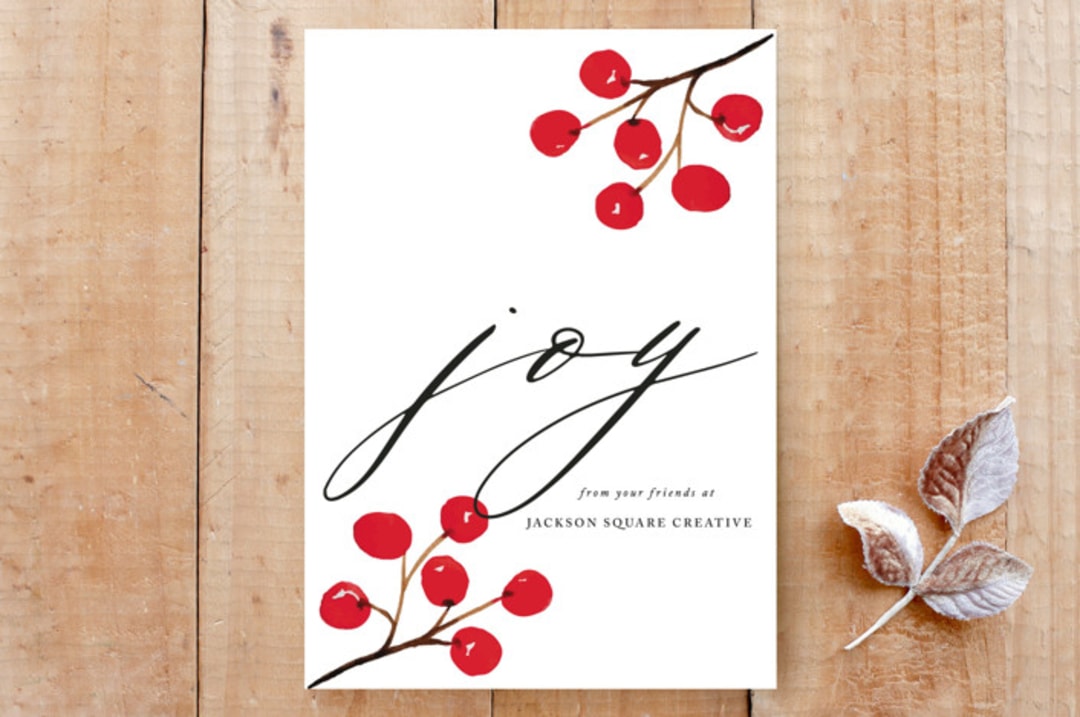 "Holly Berry" - Stationery in Winter by Roopali - Front