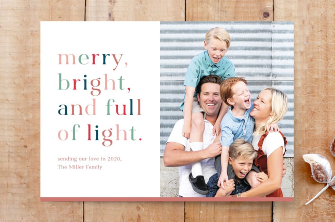 "Full of Light" - Stationery in Gumdrop by Carolyn Kach - Front