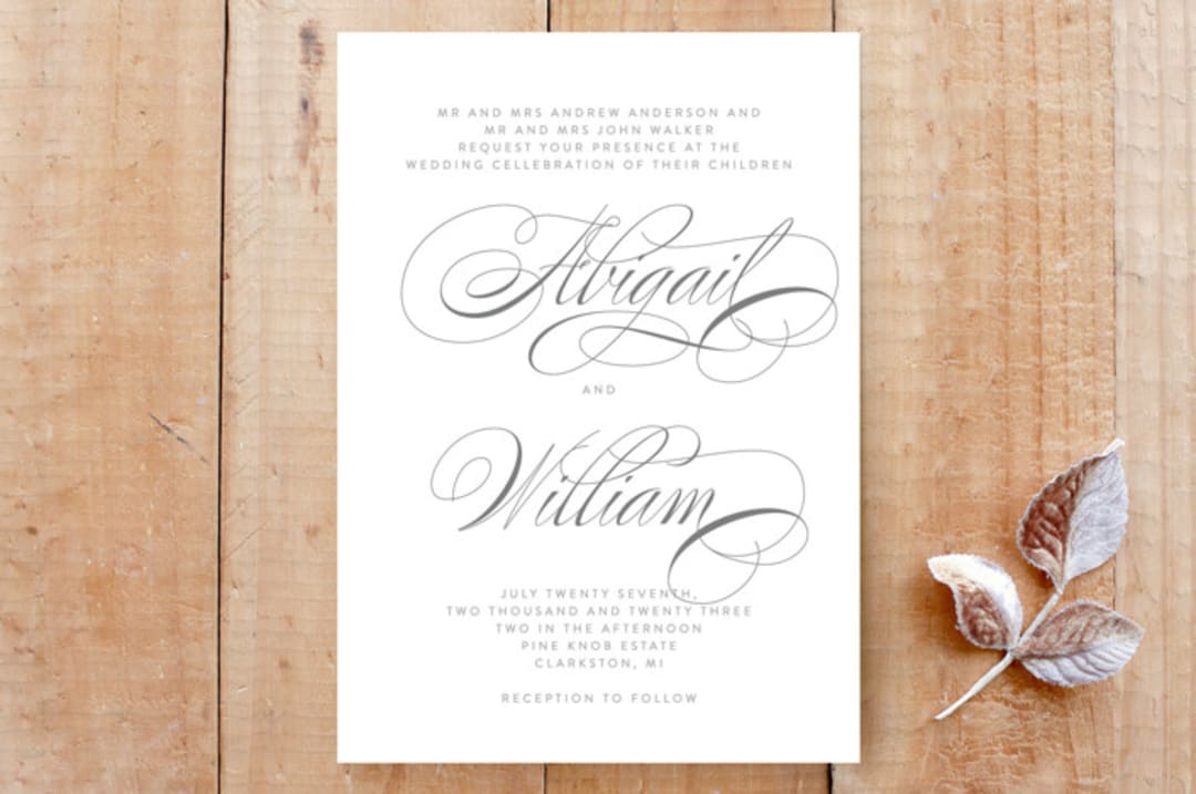 "Timless Elegance" - Stationery in Smoke by Ilze Lucero - Front