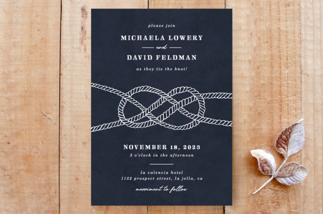 Illustrated Knot Wedding Invitation