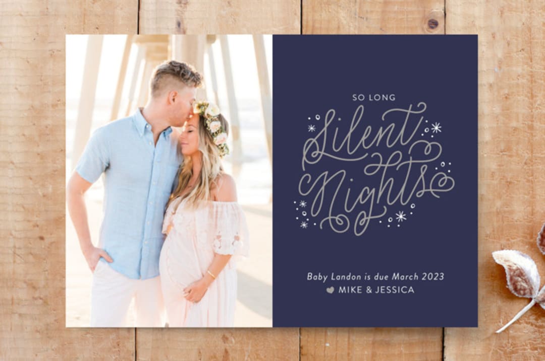 "So Long" - Stationery in Navy by Sarah Brown - Front