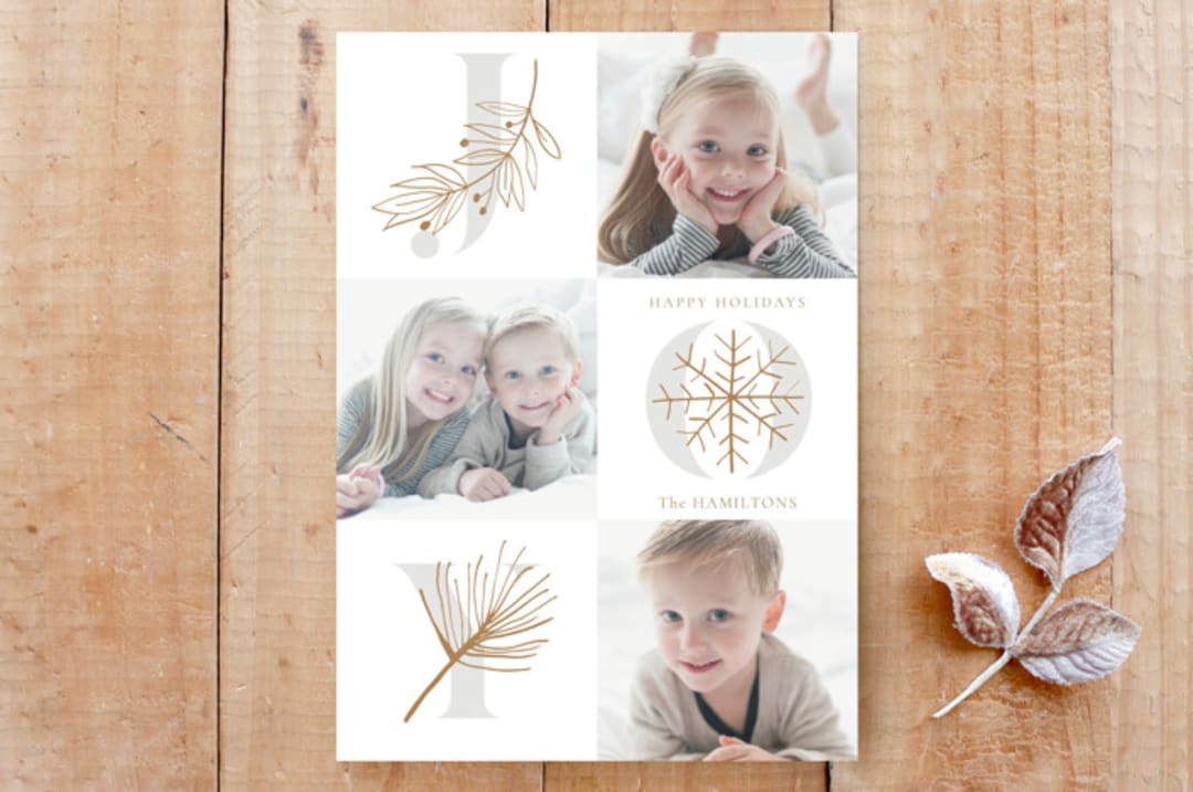 "Joy for the Holidays" - Stationery in Tinsel by amanda lawrence - Front