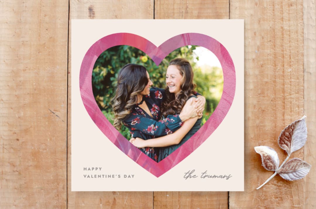 Painterly Heart Valentine's Day Photo Card