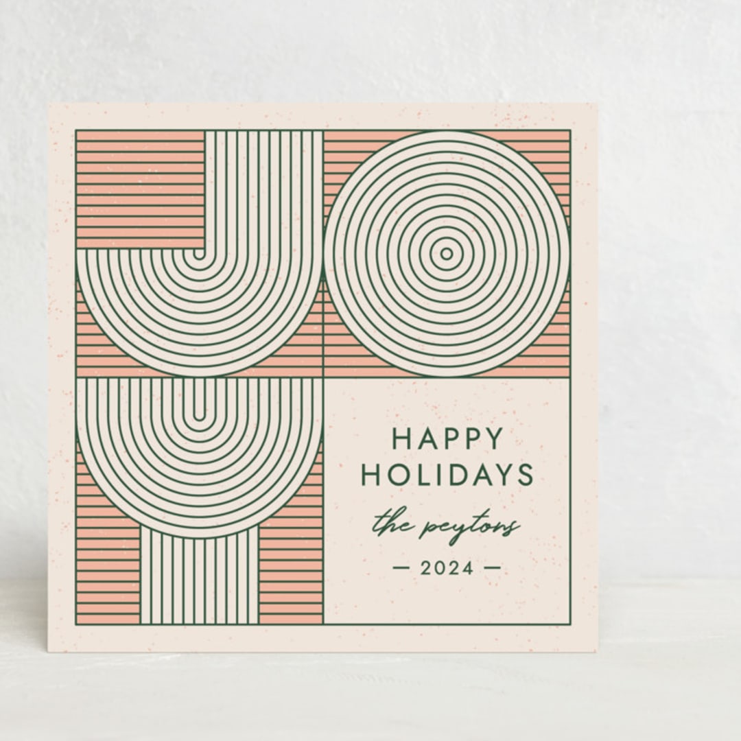 Geometric Joy Holiday Card