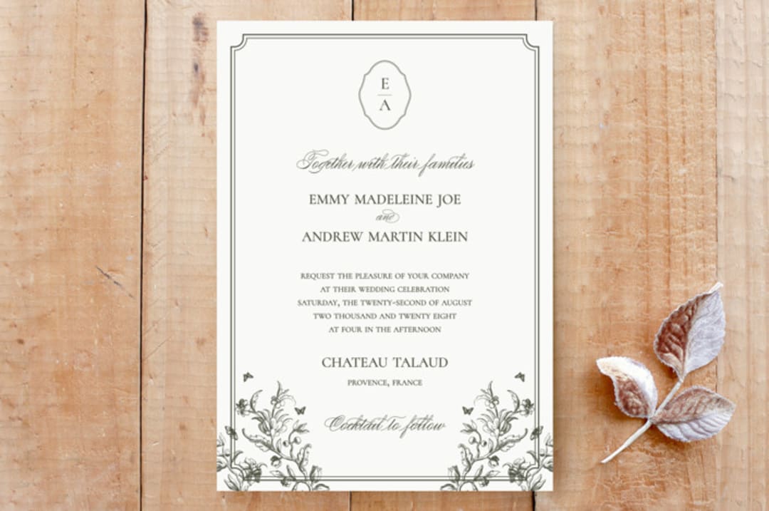 "Telma" - Stationery in Olive by Lisa Joanna Harrison - Front
