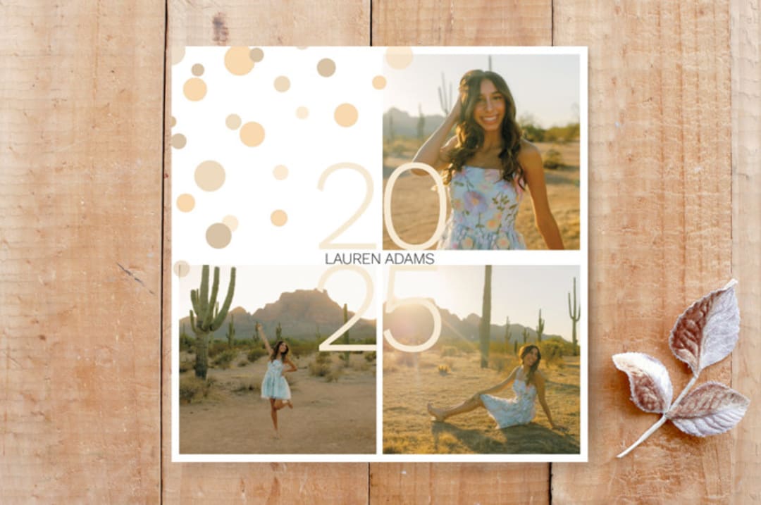 "Center Senior" - Stationery in Sand Dollar by Jessica Cheney - Front