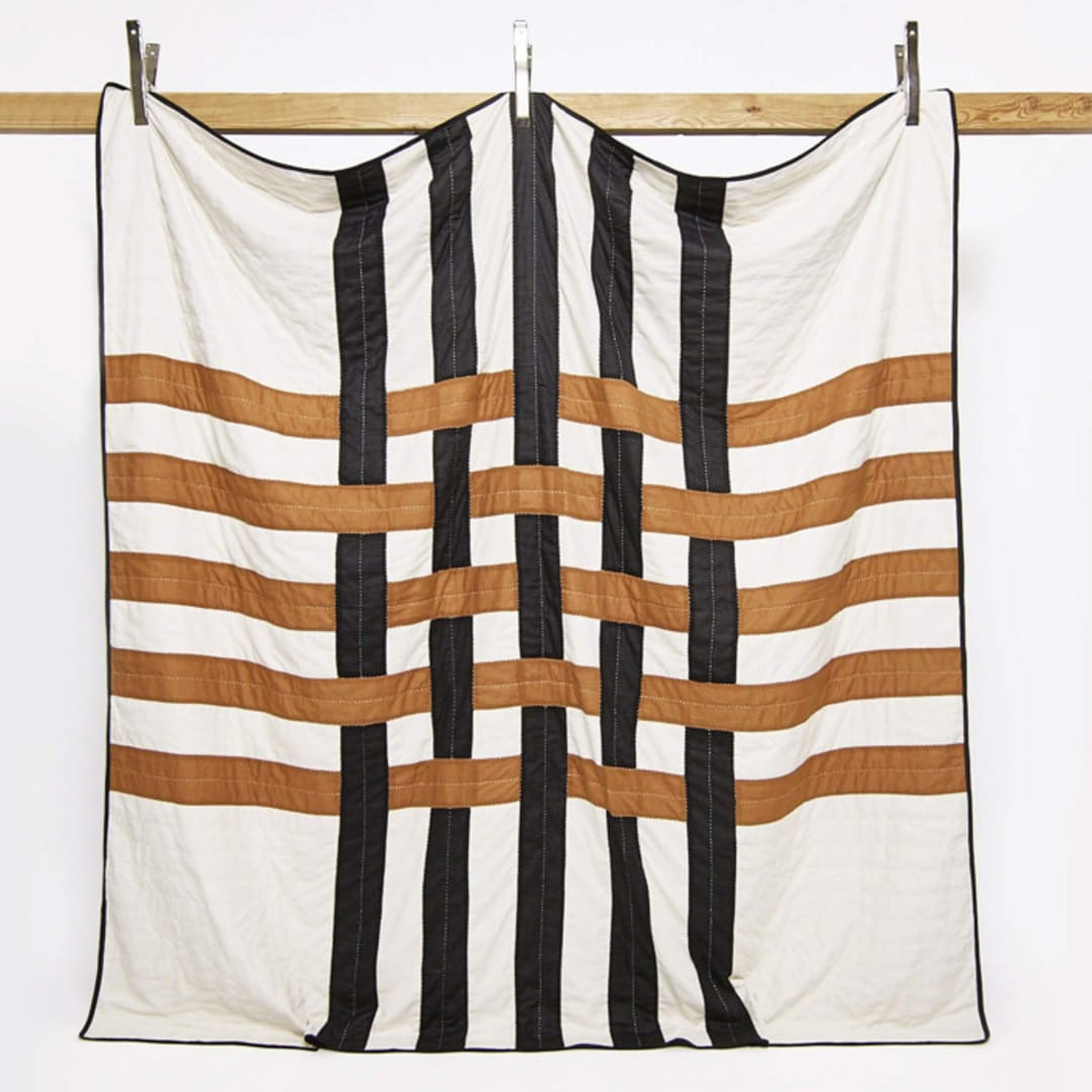 "Woven Patchwork Quilt Bedding - King" - Quilts and Bedspreads in brown by Anchal