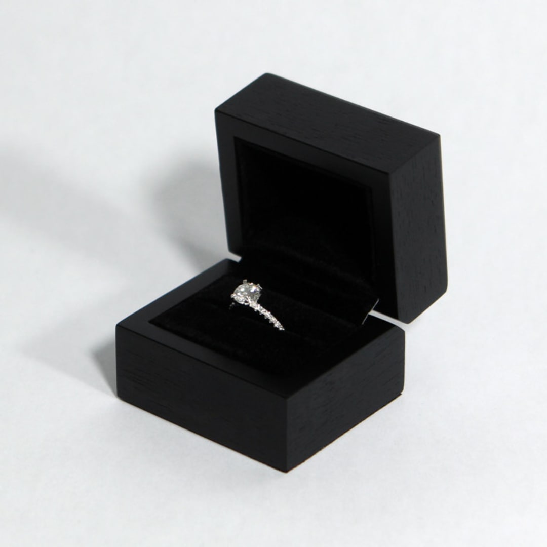 "Black Wood Ring Box" - Ring Boxes in black by Soulmatebox
