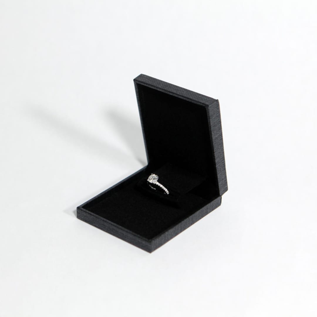 "Slim Gray Pocket Proposal Ring Box" - Ring Boxes in gray by Soulmatebox