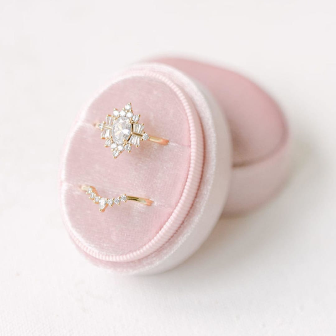 "Ballet Pink Ring Box (Double Slot)" - Ring Boxes in pink by The Heirloom Ring Box