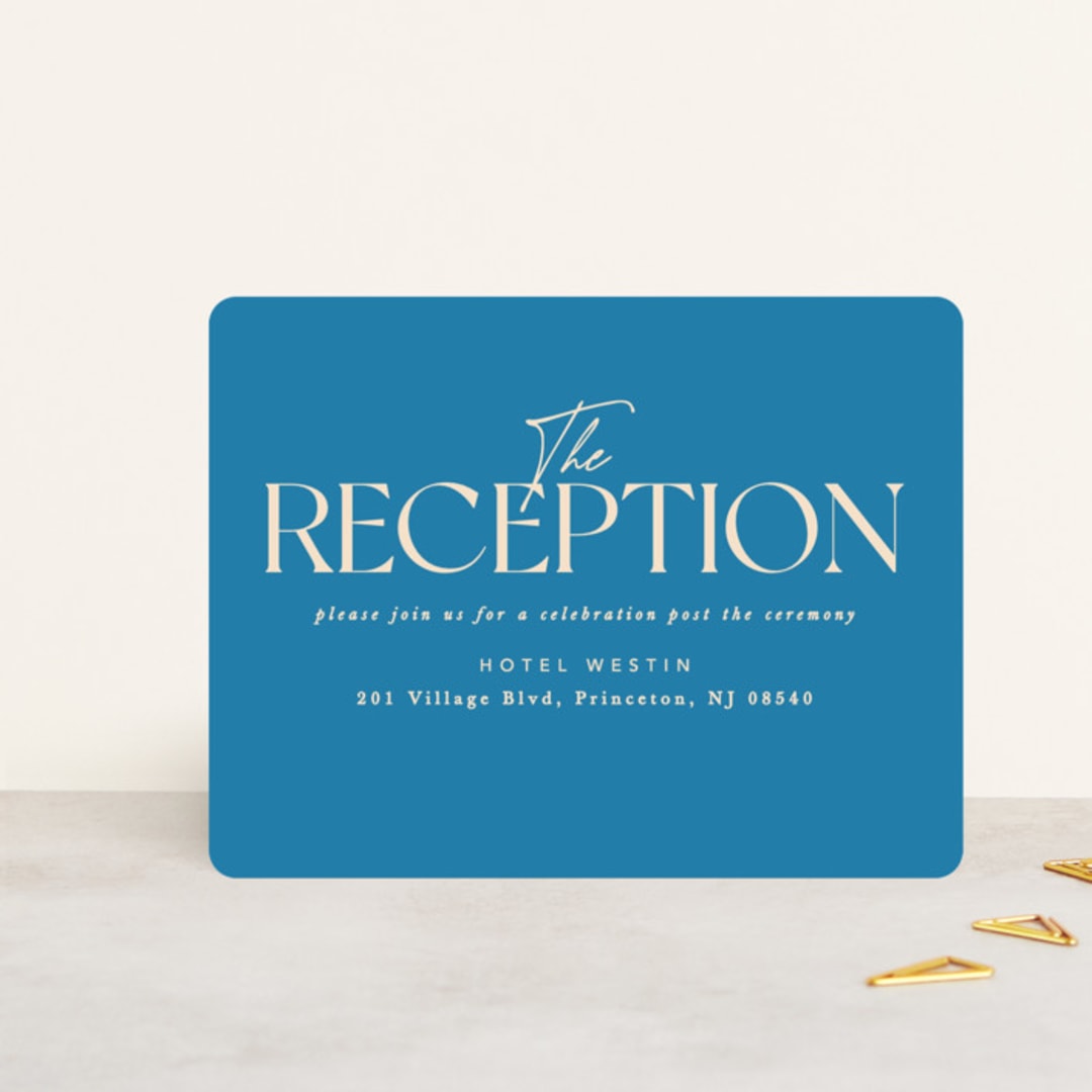 "Modern Mitzvah" - Mitzvah Reception Cards in Sky by Creo Study - Front