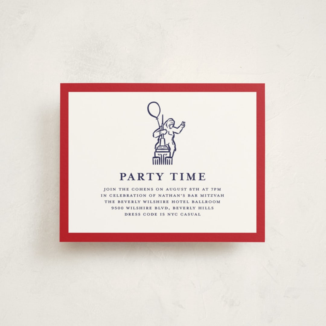 "NYC" - Mitzvah Reception Cards in NYC by mo kelley - Front