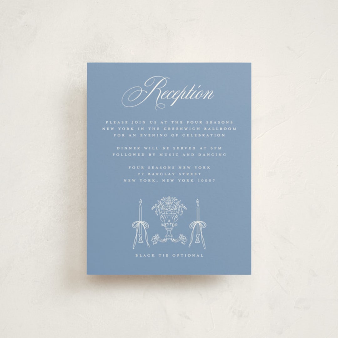 "Regency" - Mitzvah Reception Cards in Provincial by Jenna Holcomb - Front