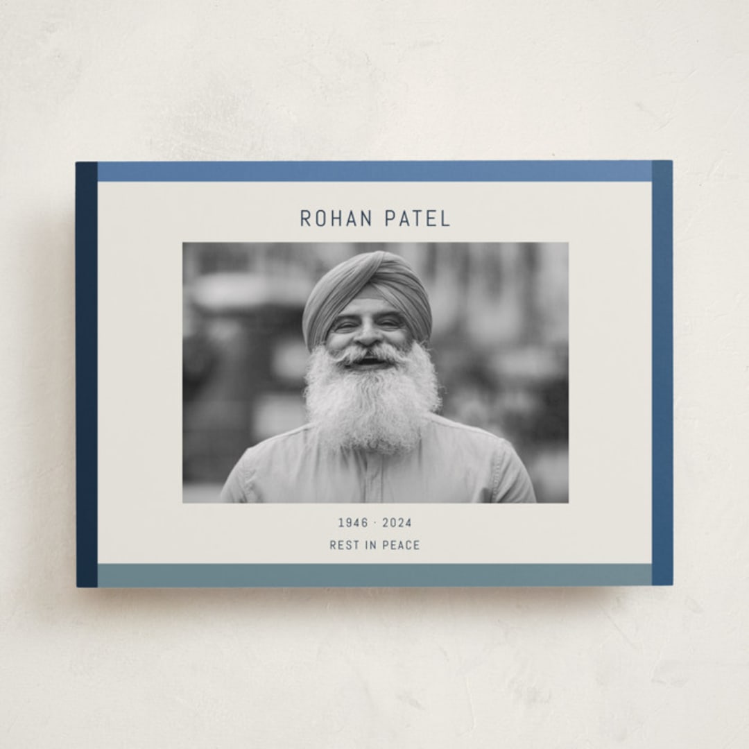 "Wide Frame" - Memorial Cards in Ocean by Kelly Watkins - Front