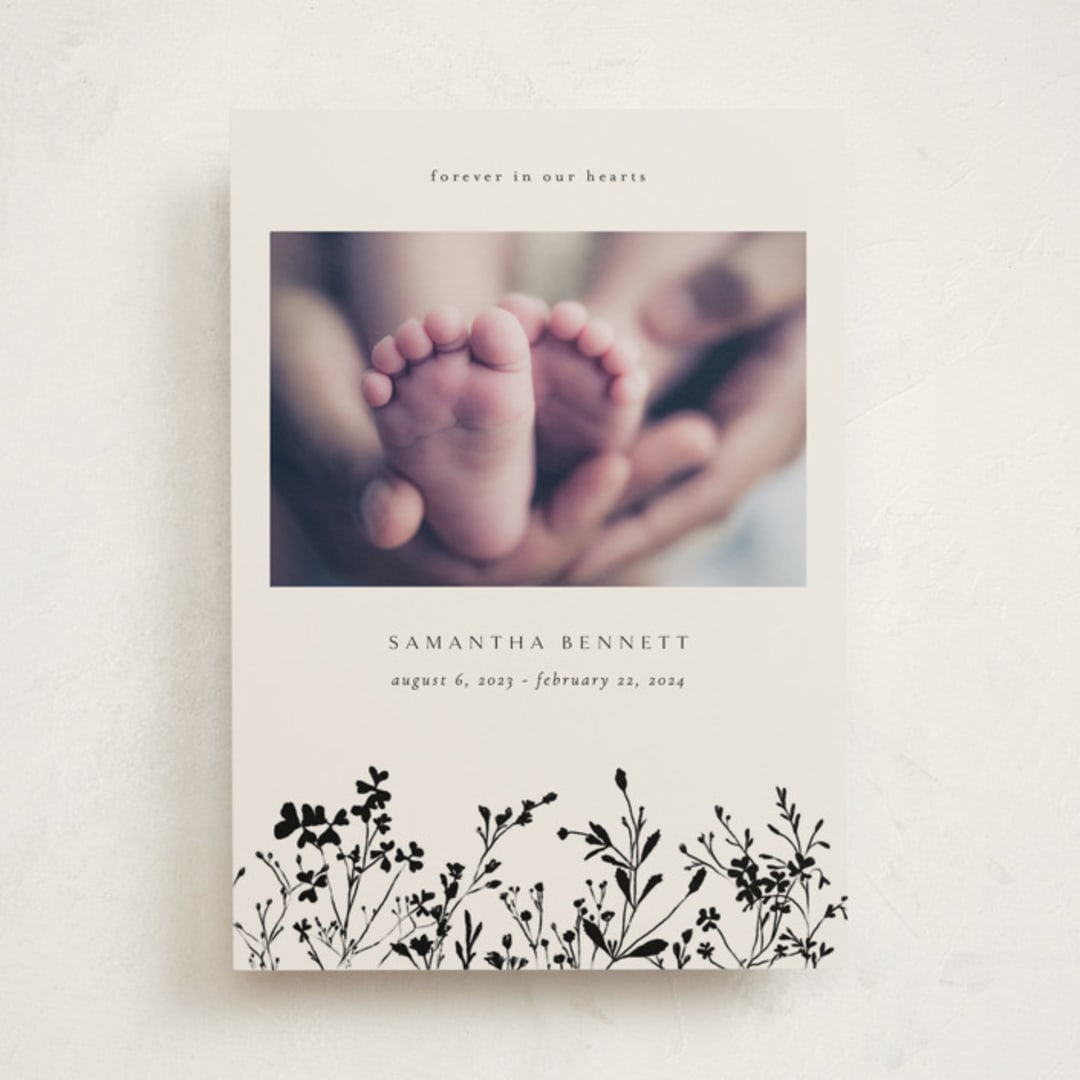 "botanical base" - Memorial Cards in Almond by Stephanie Hawkes - Front
