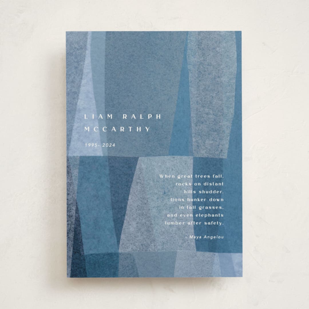 "denim patchwork" - Memorial Cards in Seaside by Carrie Moradi - Front