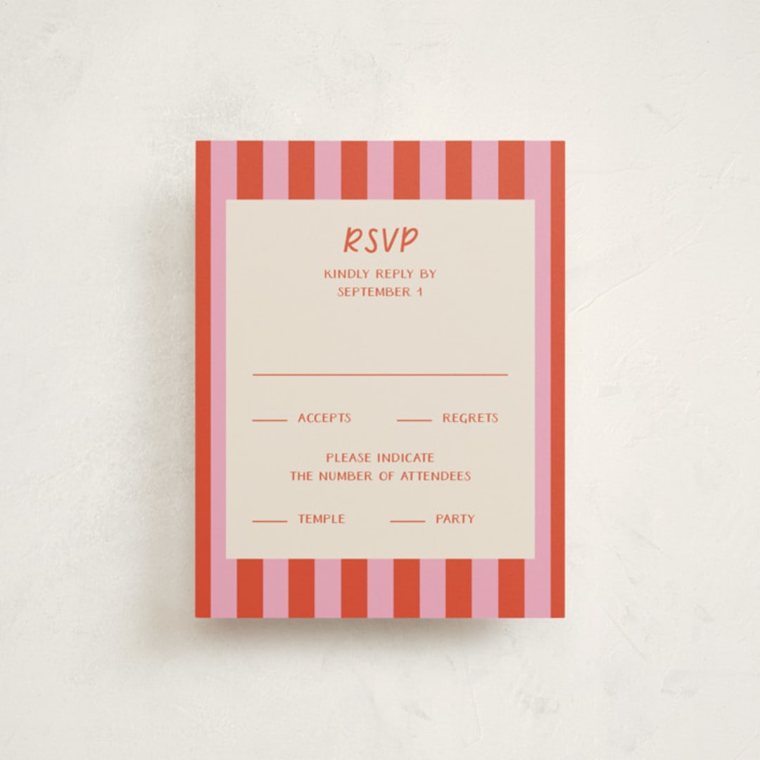 "Super Sweet" - Mitzvah RSVP Cards in Cookie by Lissabeth Anglin - Front