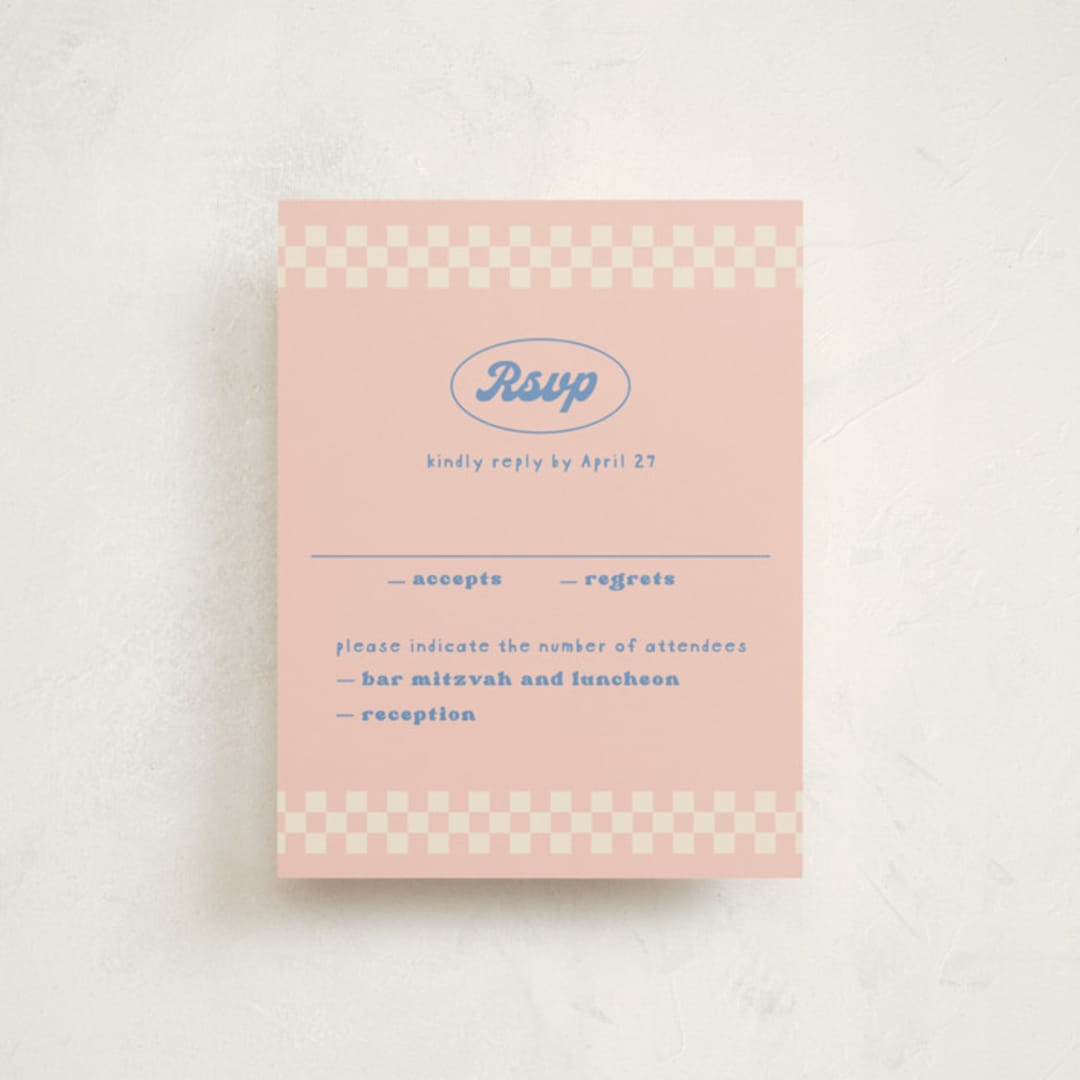 "To the Disco" - Mitzvah RSVP Cards in Candy by Creo Study - Front