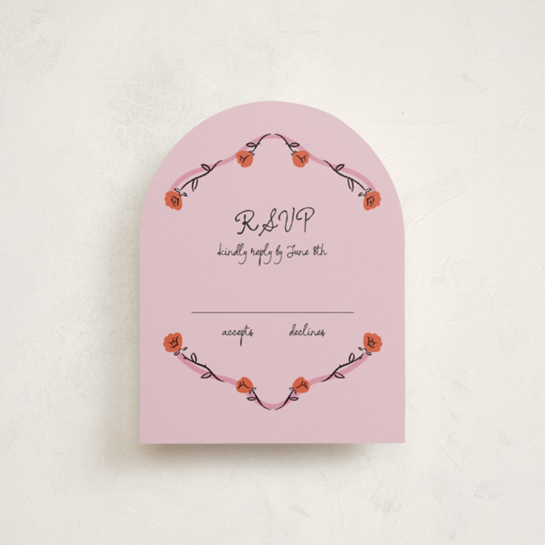 "Rose Crest" - Mitzvah RSVP Cards in Classic by mo kelley - Front