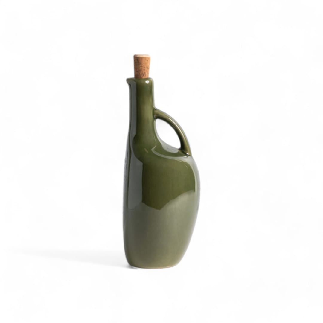 "Olive Oil Bottle Canard" - Serving Accessories in green by Powered By People