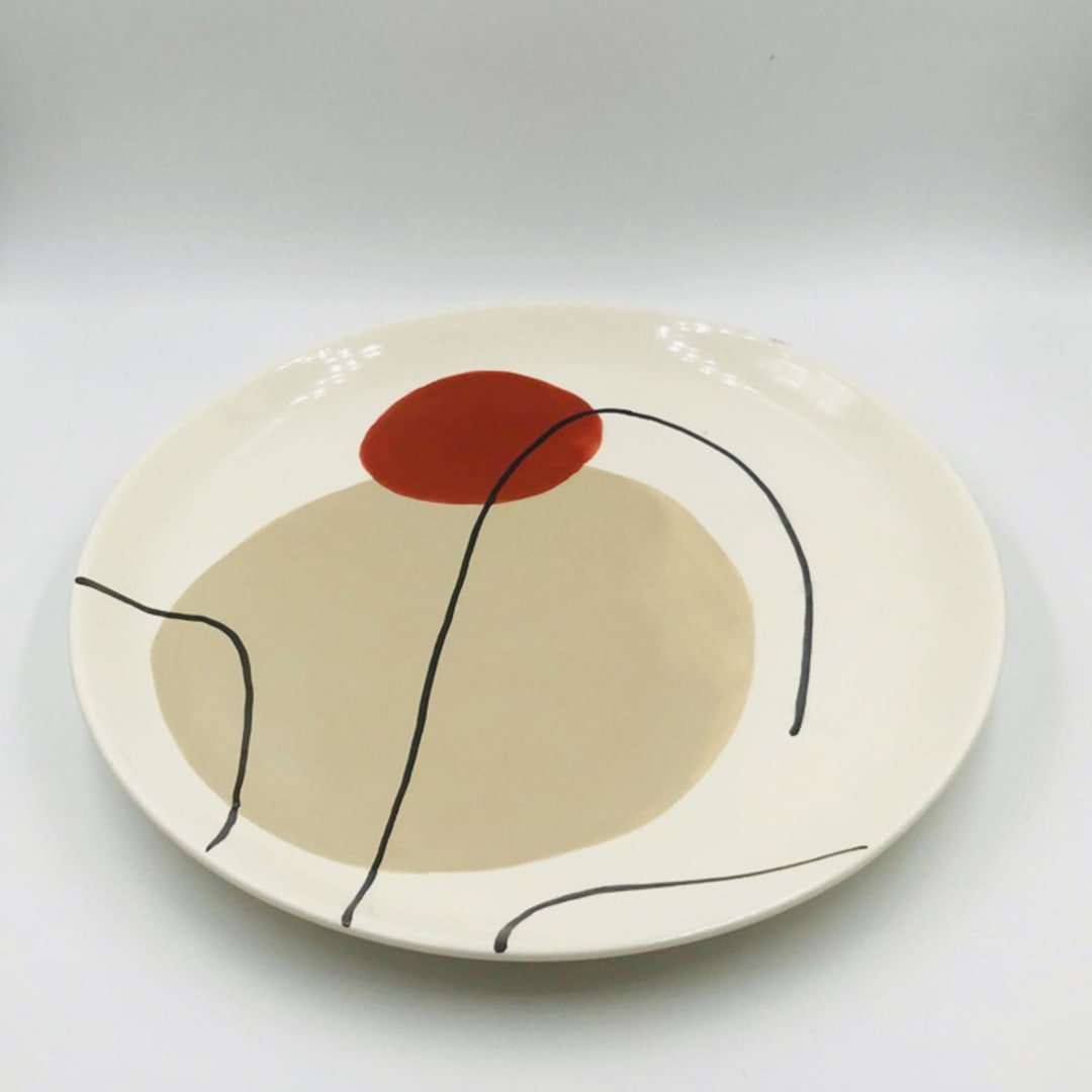 "DESSERT PLATE TERRA SIENNA" - Serving Accessories in red by Jana Mistrik
