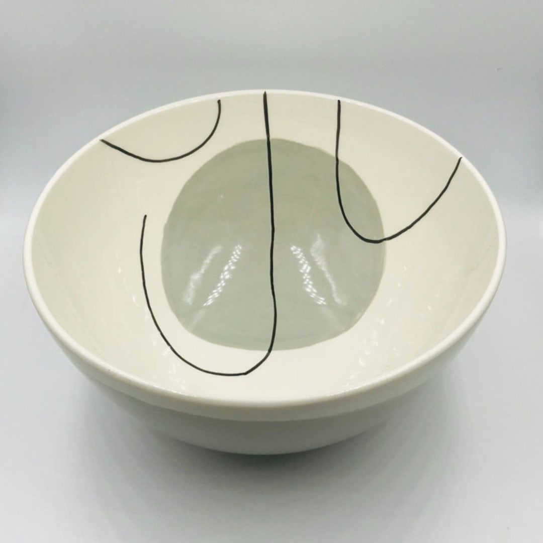 "SMALL GRAY SALAD BOWL" - Serving Bowls in gray by Jana Mistrik