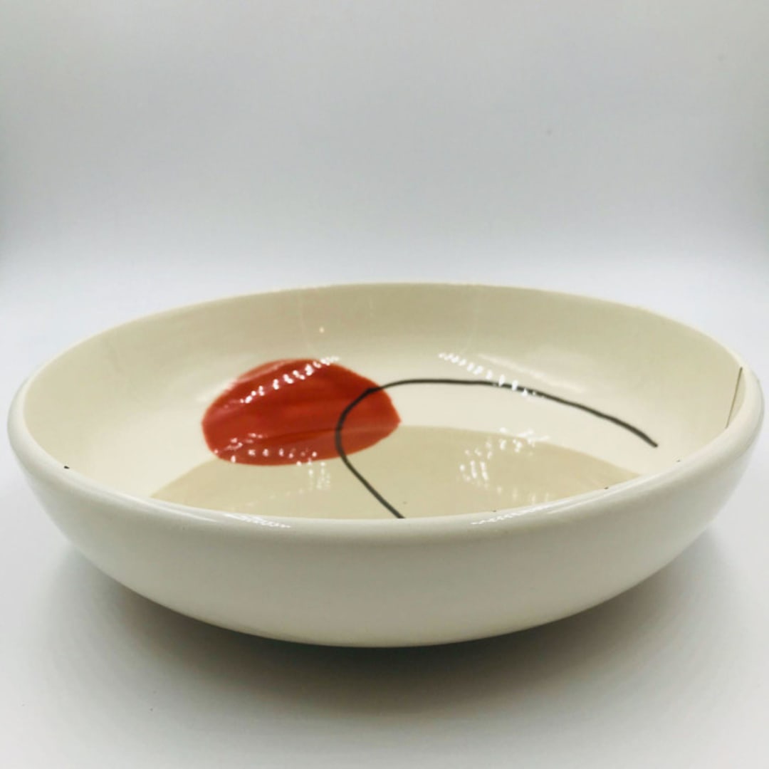 "SMALL BOWL TERRE SIENNA" - Serving Bowls in red by Jana Mistrik