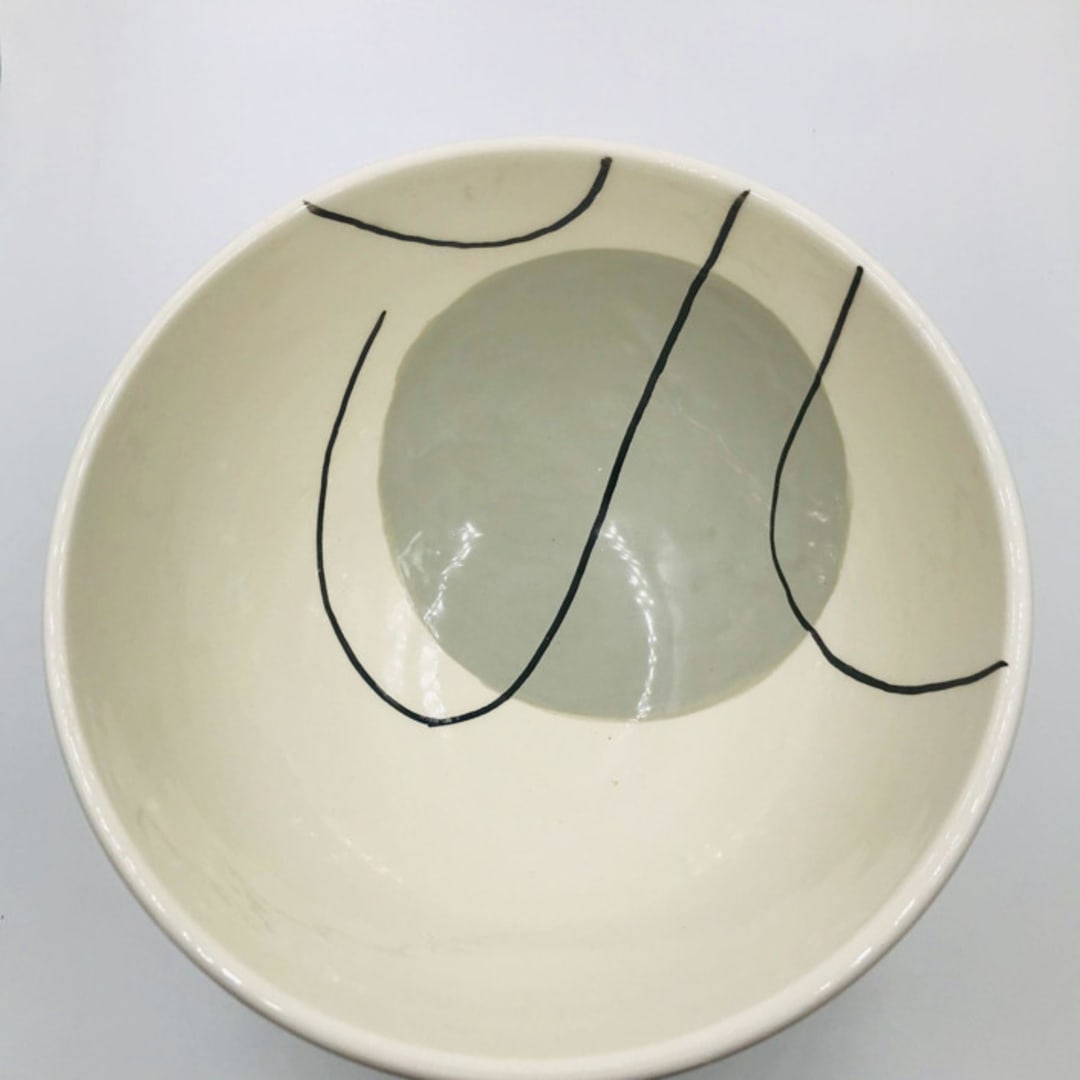 "LARGE GRAY SALAD BOWL" - Serving Bowls in gray by Jana Mistrik