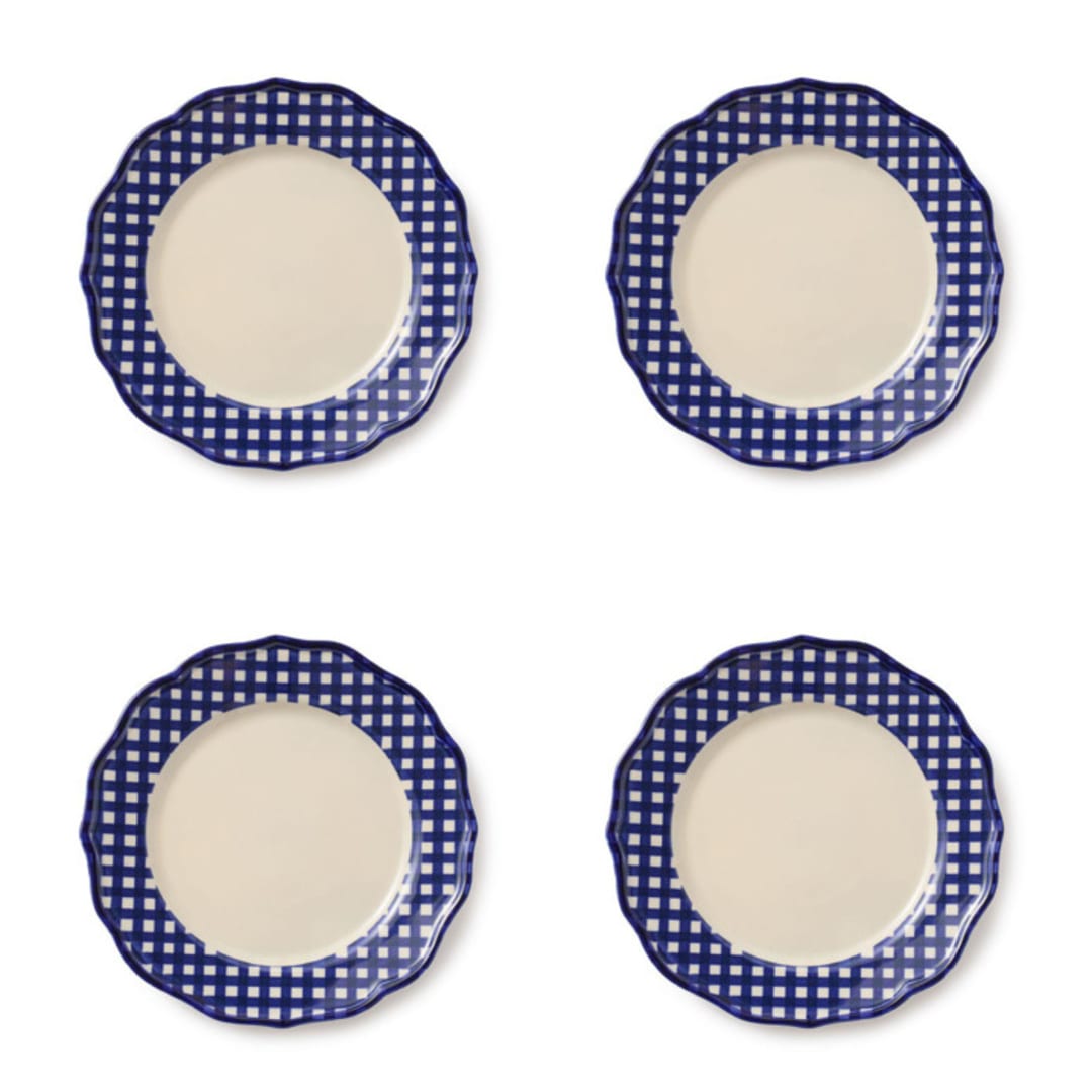 "Beatrix 10.5'' Dinner Plate Set of 4" - Plates in blue by Maison Madison